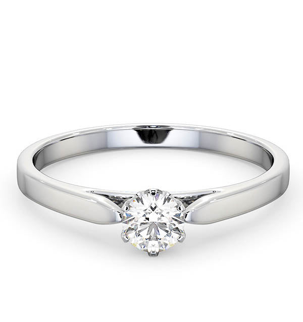 Low Set Chloe Lab Diamond Engagement Ring 0.33CT G/SI1 18K White Gold
