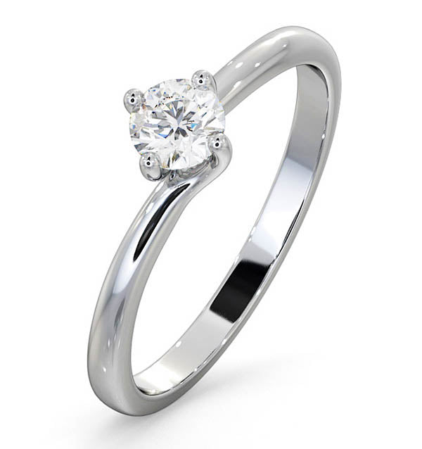 Lily Certified Lab Diamond Engagement Ring 0.33CT G/SI1 Platinum