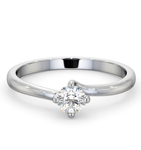 Lily Certified Lab Diamond Engagement Ring 0.33CT G/SI1 Platinum