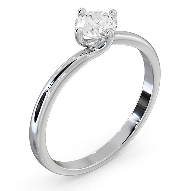 Certified 0.50CT Lily Platinum Engagement Ring G/SI1