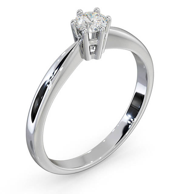 Engagement Ring High Set Chloe 0.25ct Lab Diamond H/Si in 18KW Gold