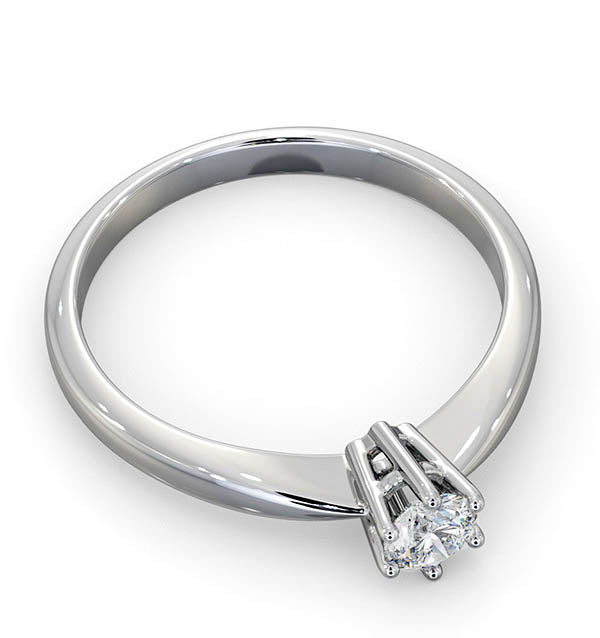 Engagement Ring High Set Chloe 0.25ct Lab Diamond H/Si in 18KW Gold