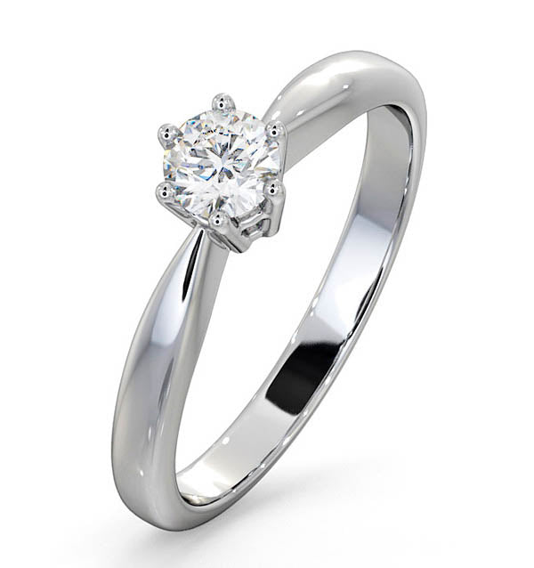 Engagement Ring High Set Chloe 0.33ct Lab Diamond H/Si in Platinum