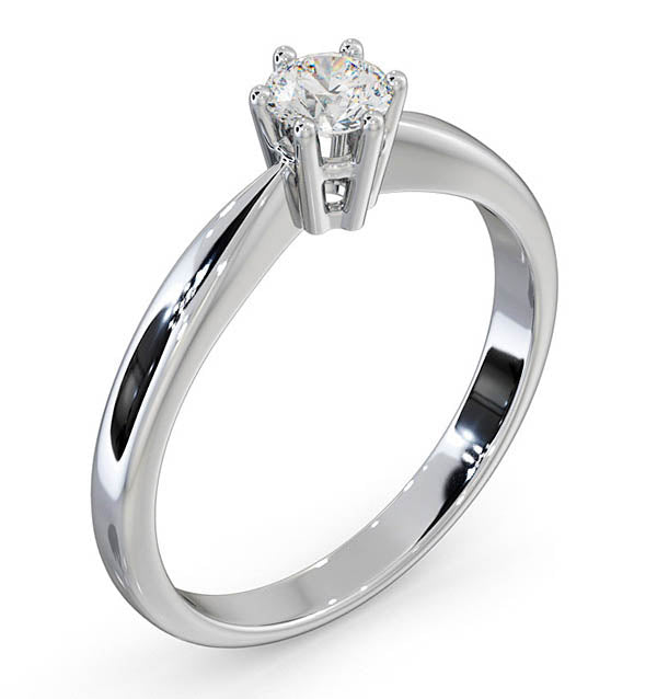 Engagement Ring High Set Chloe 0.33ct Lab Diamond H/Si in Platinum