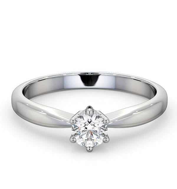 Engagement Ring High Set Chloe 0.33ct Lab Diamond H/Si in Platinum
