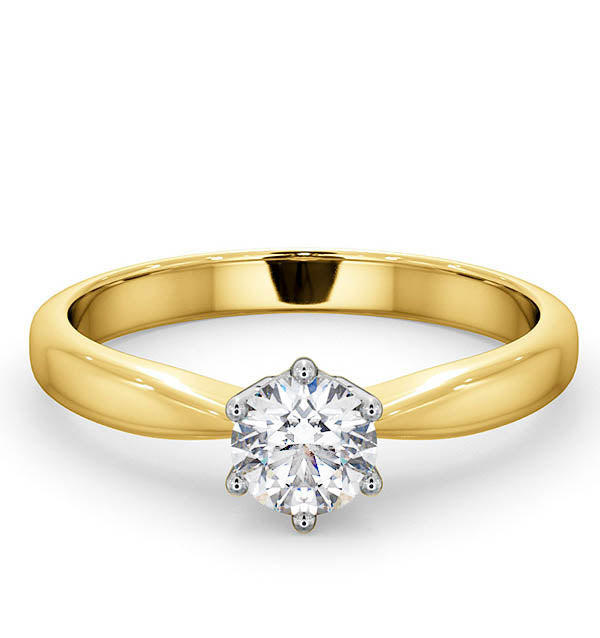 Certified 0.50CT Chloe High 18K Gold Engagement Ring G/SI1