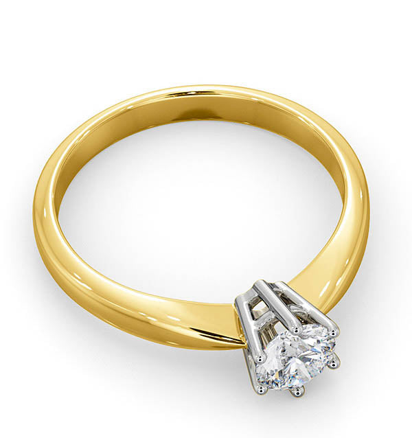Certified 0.50CT Chloe High 18K Gold Engagement Ring G/SI1