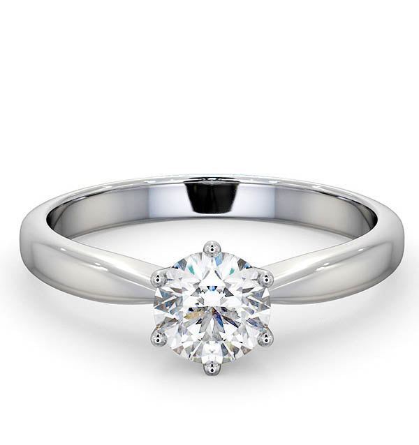 Certified High Set Chloe 18KW DIAMOND Engagement Ring 0.75CT