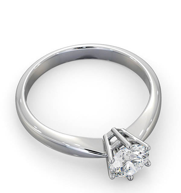 Certified High Set Chloe 18KW DIAMOND Engagement Ring 0.75CT