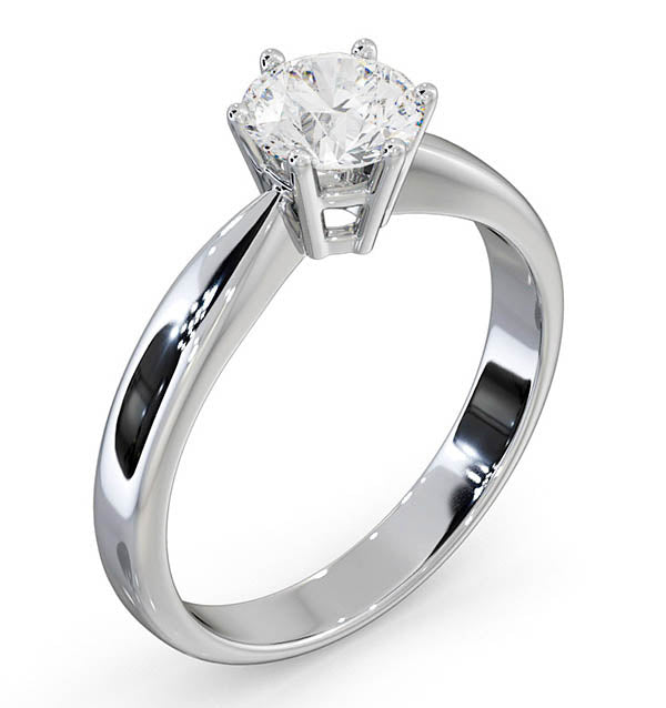 Certified 0.90CT Chloe High Platinum Engagement Ring G/VS