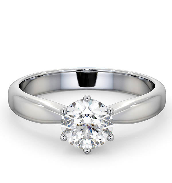 Certified 0.90CT Chloe High Platinum Engagement Ring G/VS