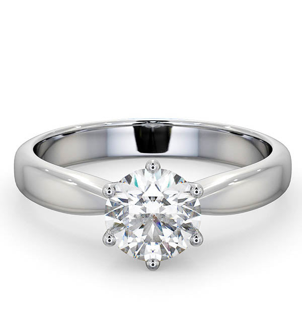 Certified High Set Chloe 18KW DIAMOND Engagement Ring 1.00CT