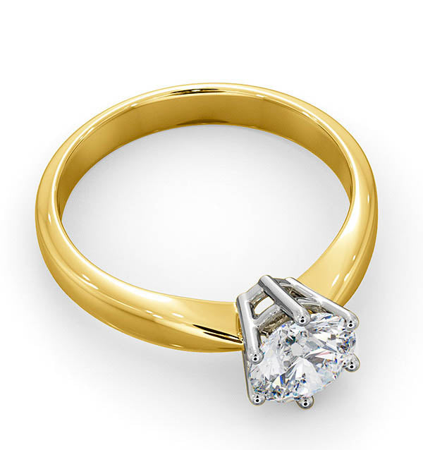 Certified High Set Chloe 18KY DIAMOND Engagement Ring 1.00CT