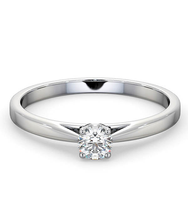 Engagement Ring Certified Elysia Platinum Diamond 0.25CT G/VS