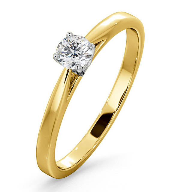 Engagement Ring Elysia 0.25ct Lab Diamond G/Vs in 18K Gold