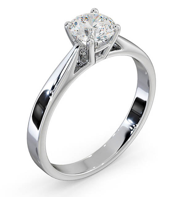 Engagement Ring Certified 0.90CT Elysia Platinum G/VS