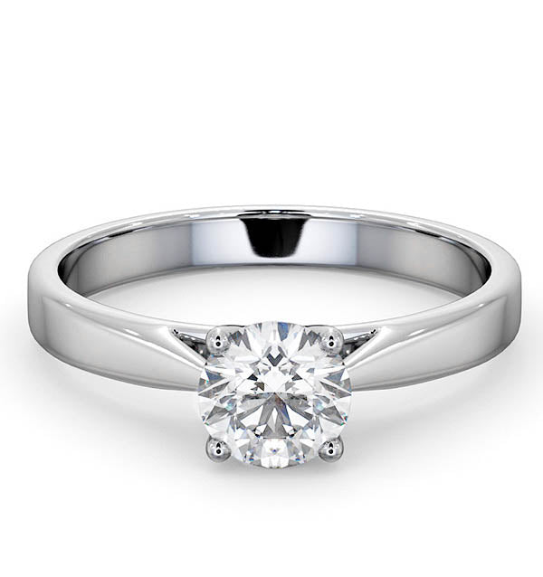 Engagement Ring Certified 0.90CT Elysia Platinum G/VS