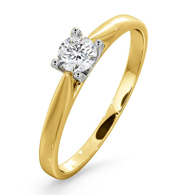 Engagement Ring Grace 0.25ct Lab Diamond H/Si in 18K Gold
