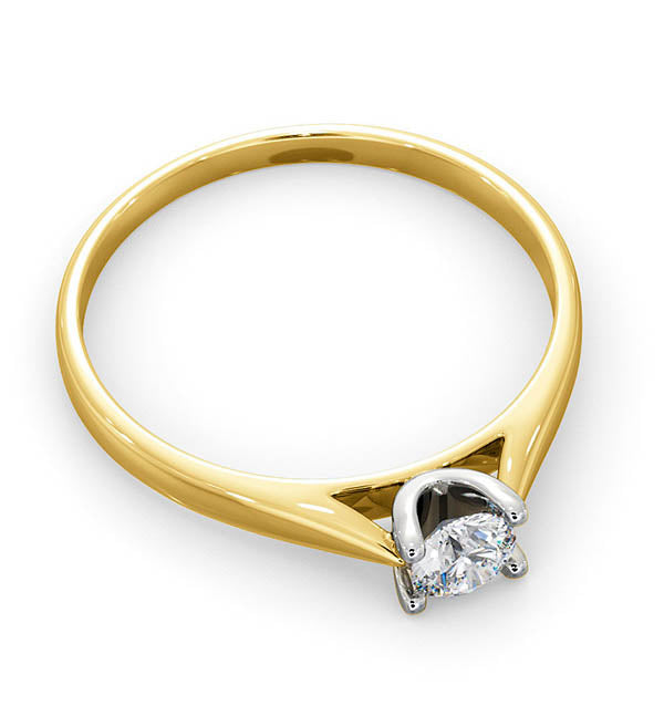 Certified Grace 18K Gold Diamond Engagement Ring 0.25CT