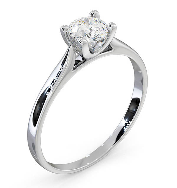 Certified 0.50CT Grace Platinum Engagement Ring G/SI1