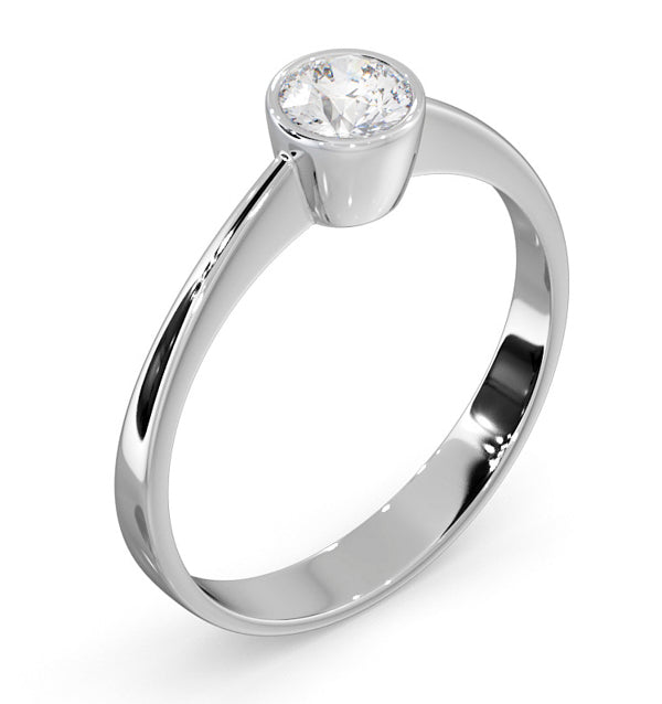 Diamond Engagement Ring - Round Emily 0.33CT 18K White Gold