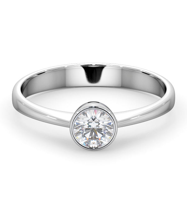 Diamond Engagement Ring - Round Emily 0.33CT 18K White Gold