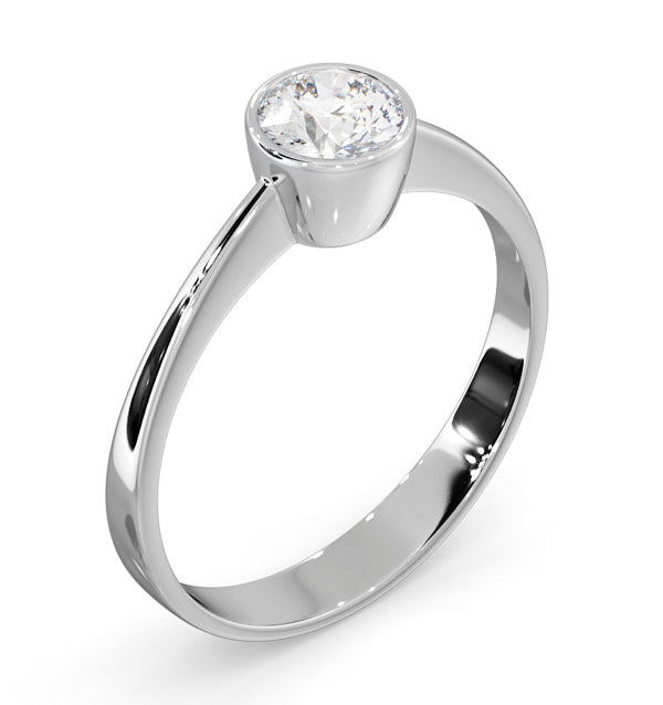 Diamond Engagement Ring - Round Emily 0.50CT 18K White Gold