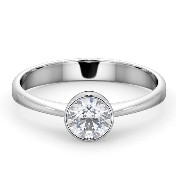 Diamond Engagement Ring - Round Emily 0.50CT 18K White Gold