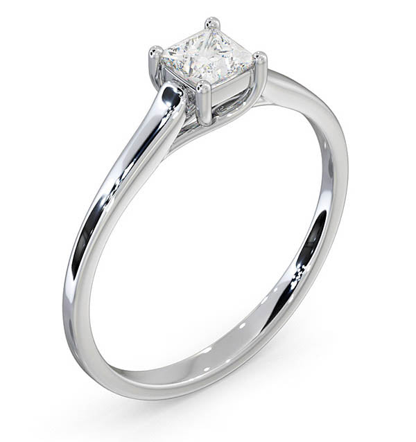 Certified Lucy Platinum Diamond Engagement Ring 0.33CT-F-G/VS