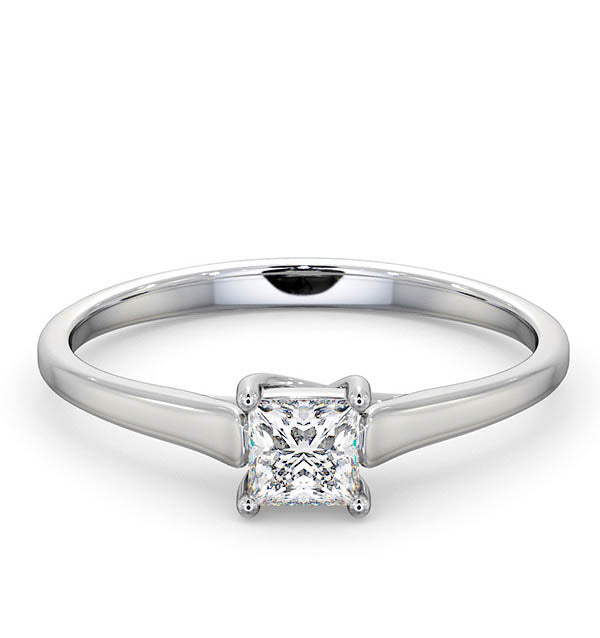 Certified Lucy Platinum Diamond Engagement Ring 0.33CT-F-G/VS