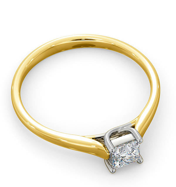 Certified Lucy 18K Gold Diamond Engagement Ring 0.33CT-G-H/SI