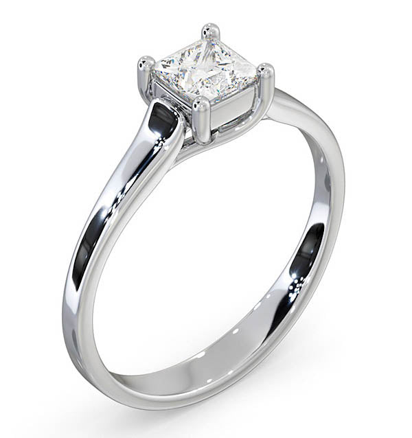 Certified Lucy Platinum Diamond Engagement Ring 0.50CT-F-G/VS