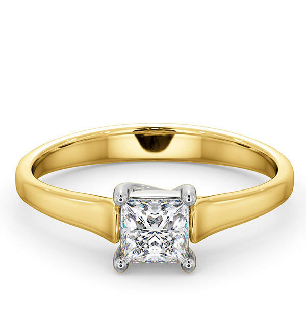 Certified Lucy 18K Gold Diamond Engagement Ring 0.50CT-F-G/VS
