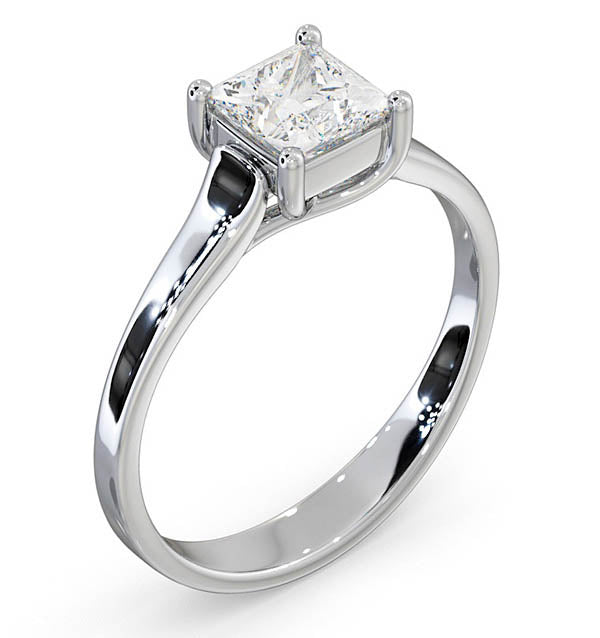 Certified Lucy Platinum Diamond Engagement Ring 0.75CT-F-G/VS
