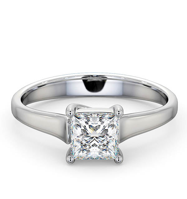 Certified Lucy Platinum Diamond Engagement Ring 0.75CT-F-G/VS