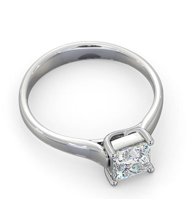 Engagement Ring Certified Lucy 18K White Gold Diamond 0.75CT-G-H/SI