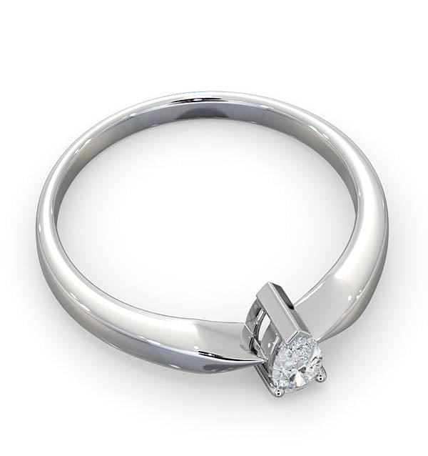Certified Pear Shaped Platinum Diamond Engagement Ring 0.25CT-G/Vs