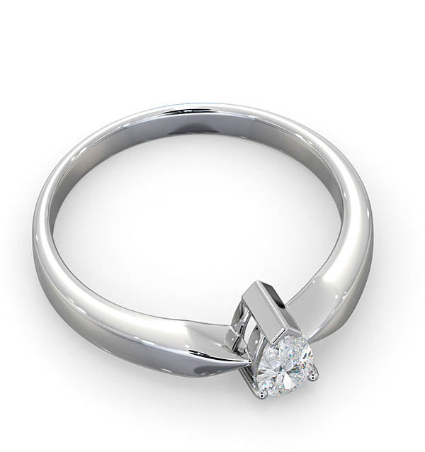 Engagement Ring Certified Pear Shaped Diamond 0.33CT G/VS 18K Gold