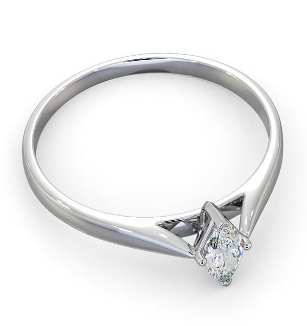 Engagement Ring Certified Marquise 18K White Gold Diamond 0.25CT G/VS