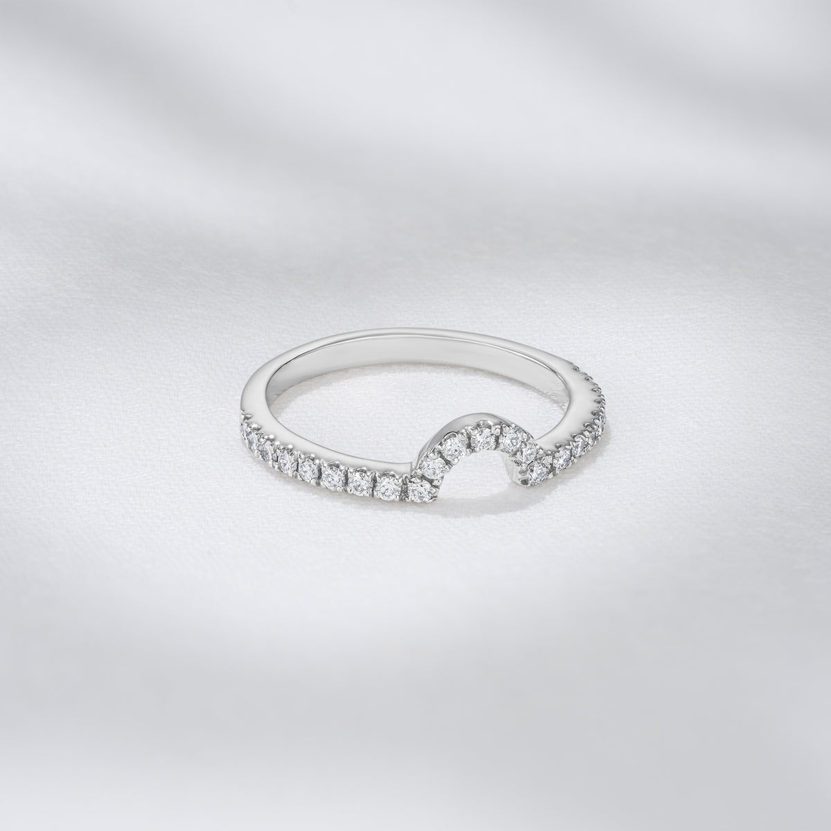 Diana Matching Wedding Band 0.40 ct G/Si Diamond in 18K White Gold