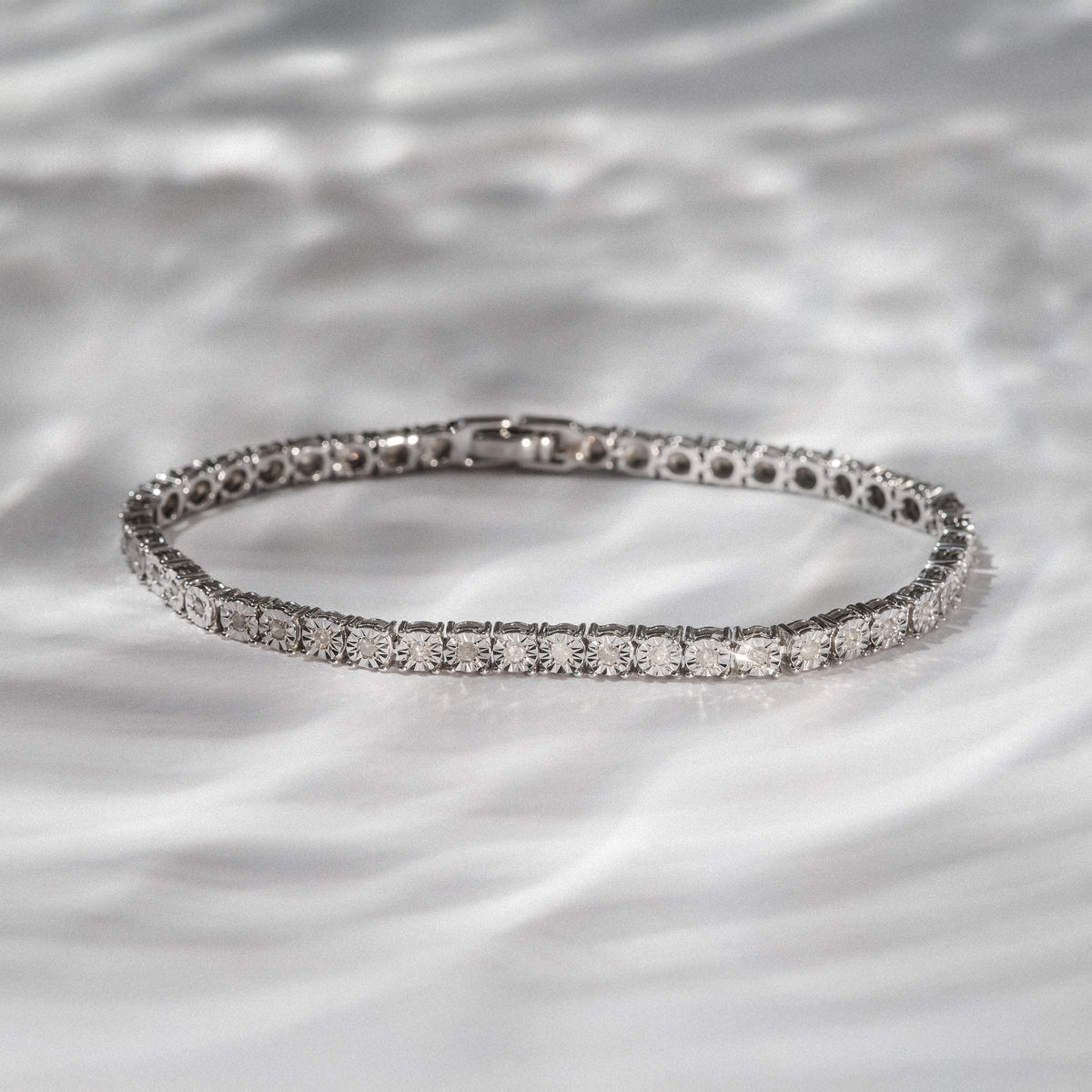 Brilliance Lab Silver Diamond Set 1.00ct Tennis Bracelet