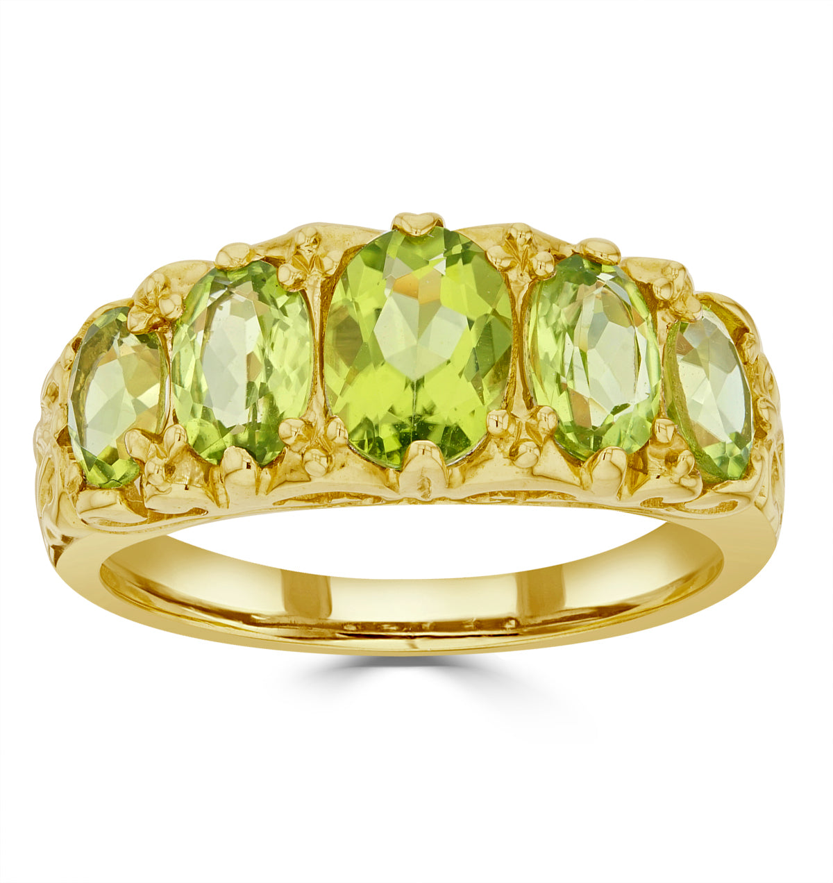 Peridot 2.72CT 9K Yellow Gold Ring