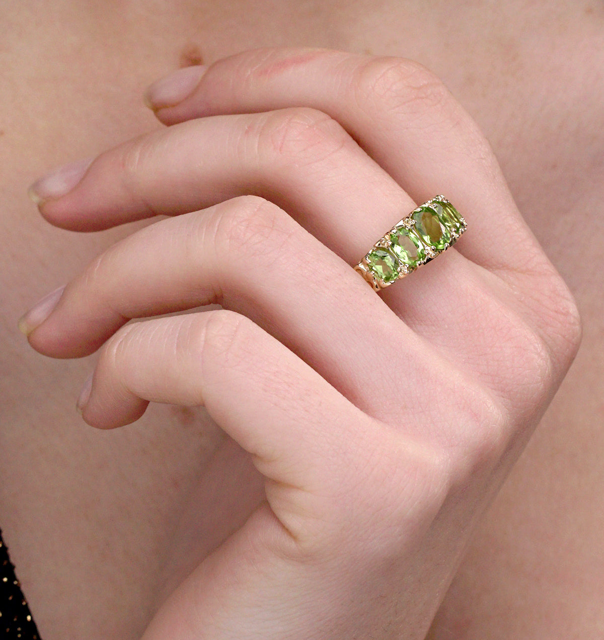 Peridot 2.72CT 9K Yellow Gold Ring