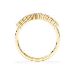 Twilight Lab Diamond Half Eternity Ring 0.30ct in 18K Gold Vermeil