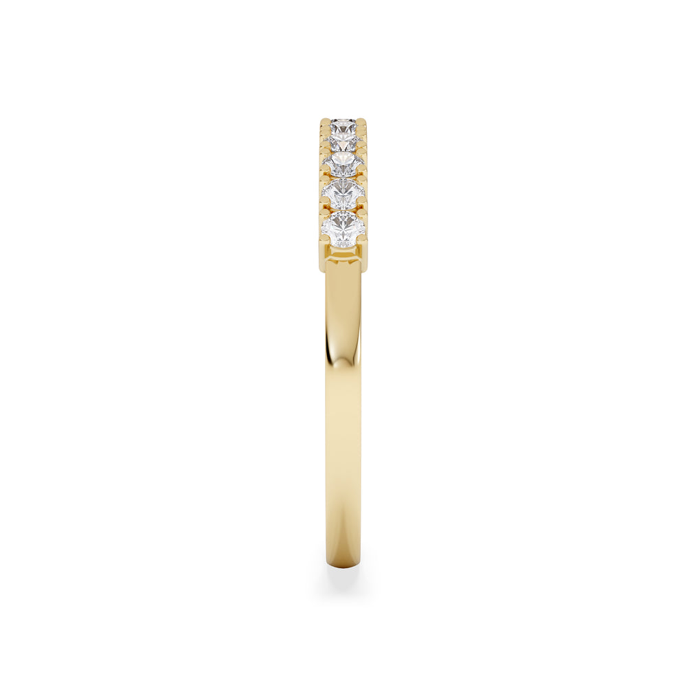Twilight Lab Diamond Half Eternity Ring 0.30ct in 18K Gold Vermeil