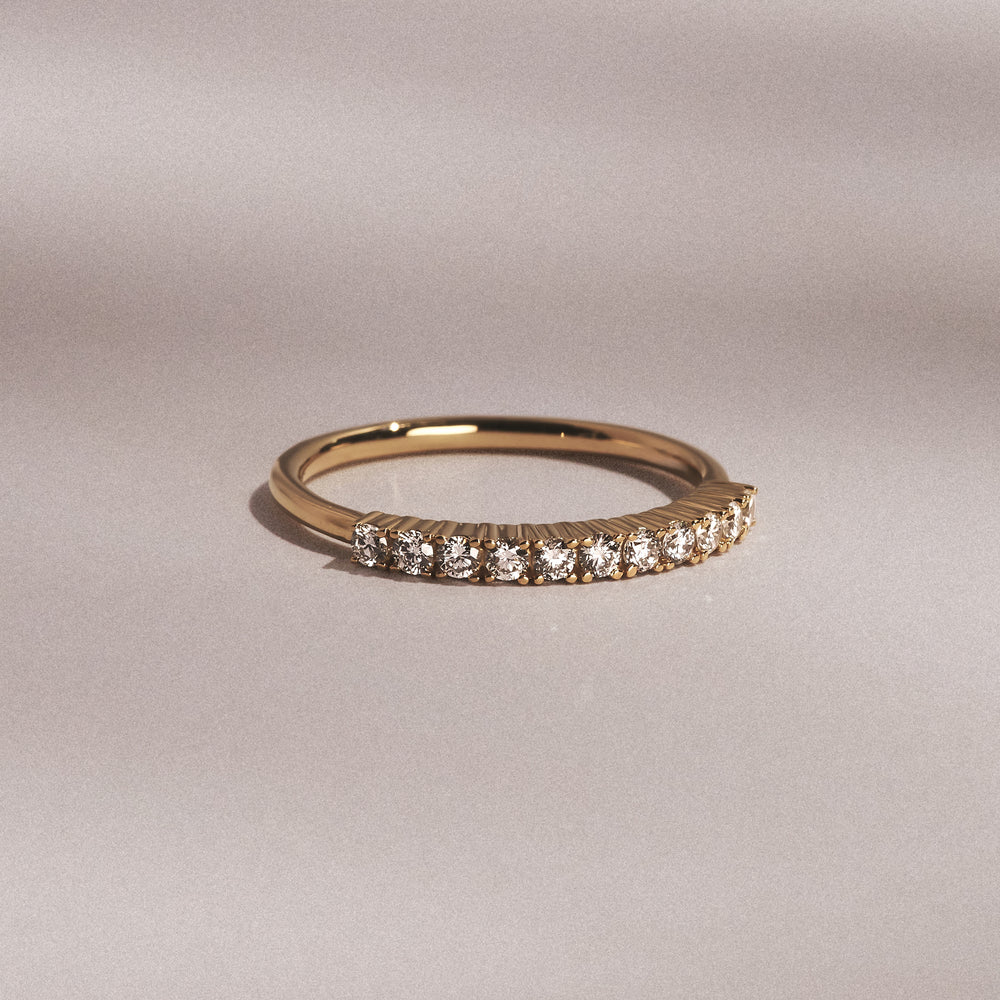 Twilight Lab Diamond Half Eternity Ring 0.30ct in 18K Gold Vermeil