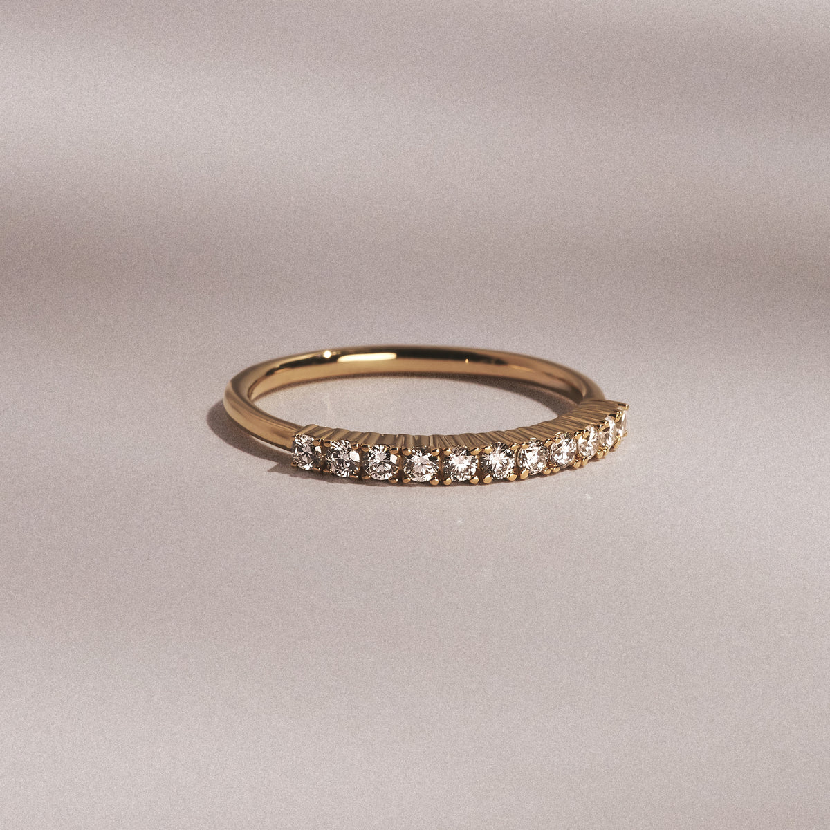 Twilight Lab Diamond Half Eternity Ring 0.30ct in 18K Gold Vermeil