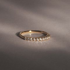 Twilight Lab Diamond Half Eternity Ring 0.30ct in 18K Gold Vermeil
