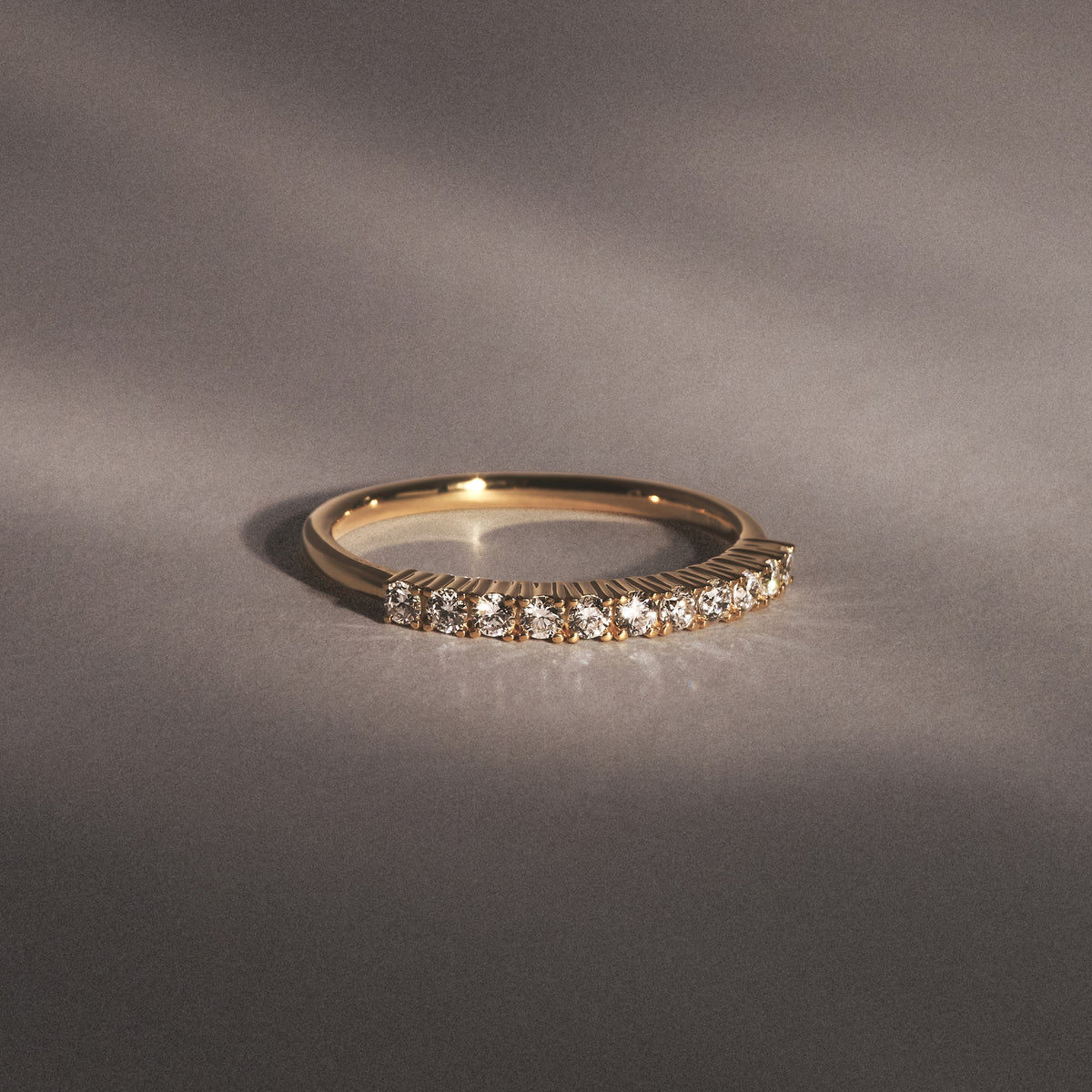 Twilight Lab Diamond Half Eternity Ring 0.30ct in 18K Gold Vermeil