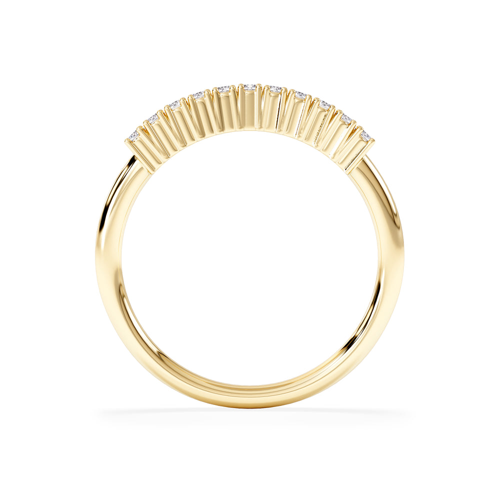 Twilight Lab Diamond Half Eternity Ring 0.15ct in 18K Gold Vermeil